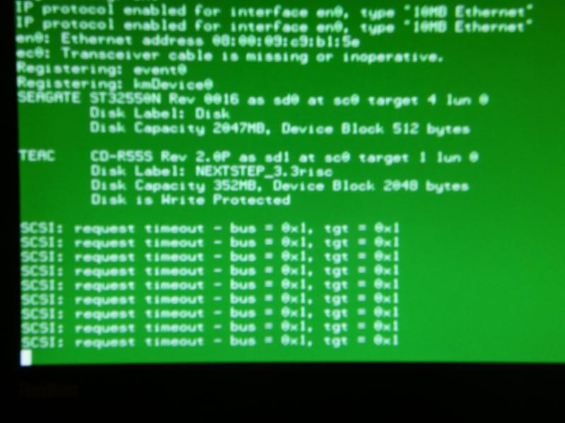 error  message during boot failure on rs56s